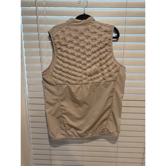 Nike Aeroloft Men's Golf Vest Size L Lightweight Quilted Down Puffer Tan - Picture 6 of 7